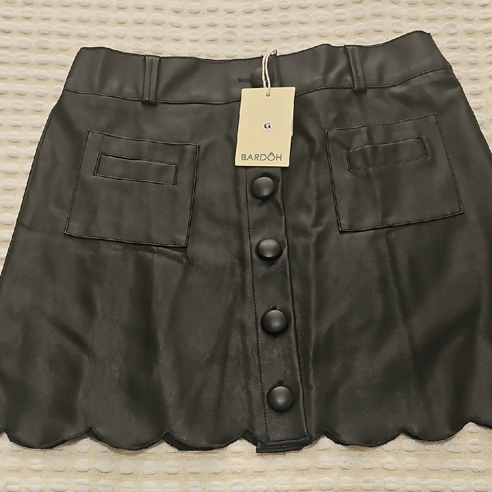 Bardot Black Buttoned Mini Skirt
